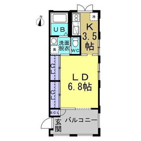 西高蔵駅 徒歩2分 3階の物件間取画像